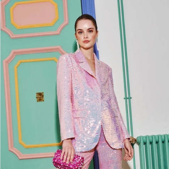 Celia B Pink Sequin Kimbazi Blazer - Picture 2 of 5